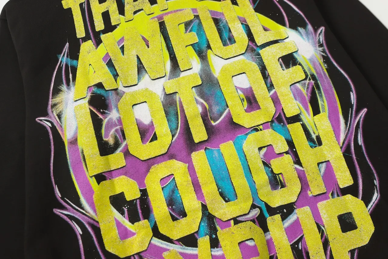 C Black I THAT'S A AWFUL LOT OF COUGH SYRUP In Stock Same Style. （fabric): 100 Sizes（size）：S-M L X L （colour）：
